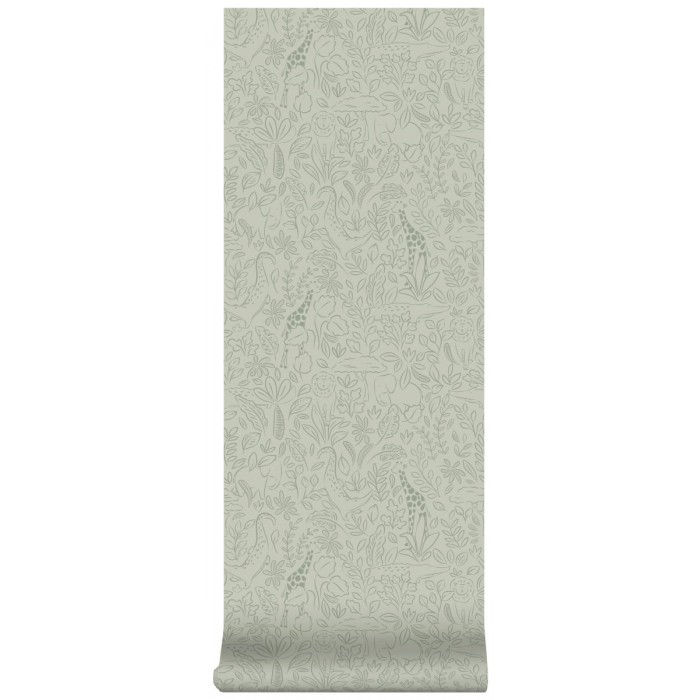 Tapet - Green - Safari Dreams Sage - 52 x 10m - Little Dutch