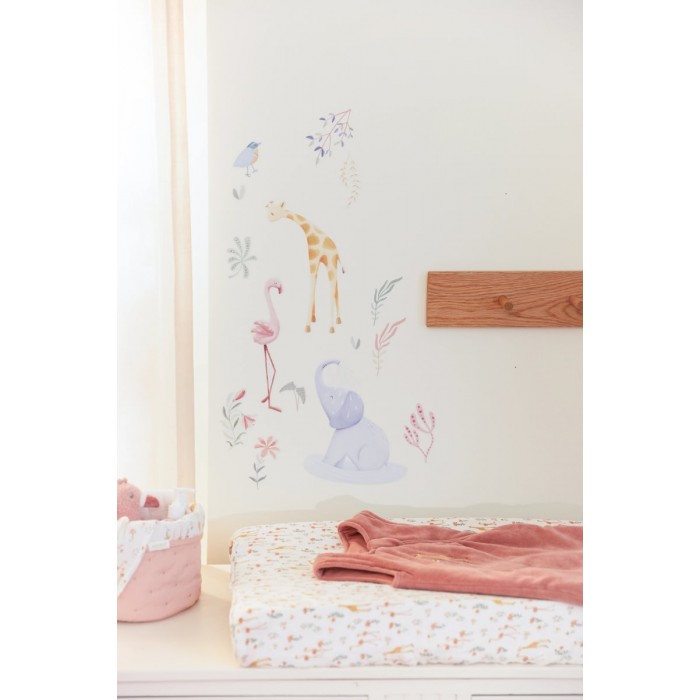 Autocolante pentru perete - Blooming Safari - Little Dutch