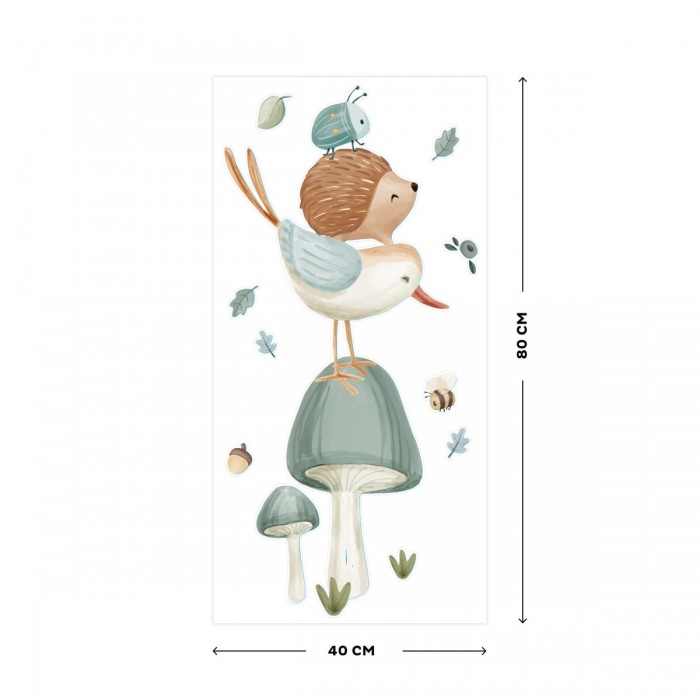 Autocolante pentru perete - Forest Friends - 40 x 80 - Little Dutch