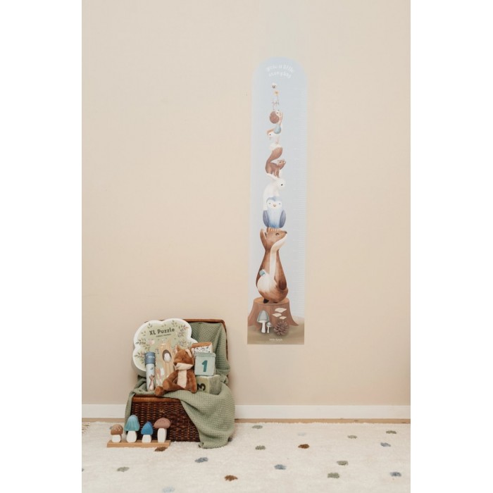 Autocolante pentru perete cu diagrama de crestere - Forest Friends - Little Dutch