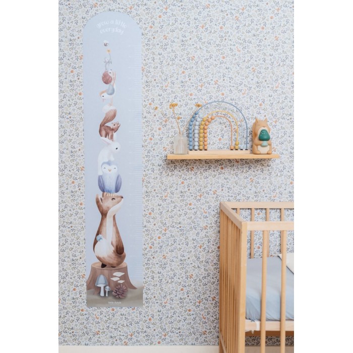 Autocolante pentru perete cu diagrama de crestere - Forest Friends - Little Dutch