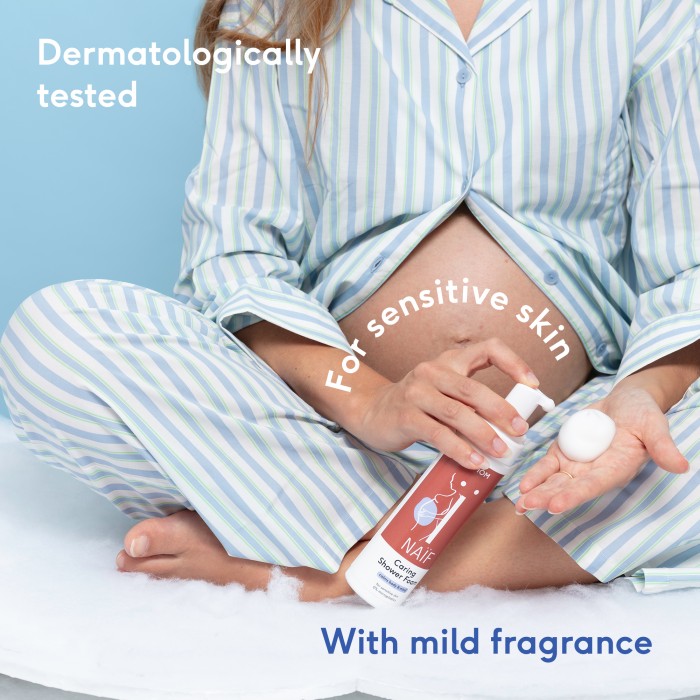 Gel de dus spuma pentru femei insarcinate - 200 ml - Naïf