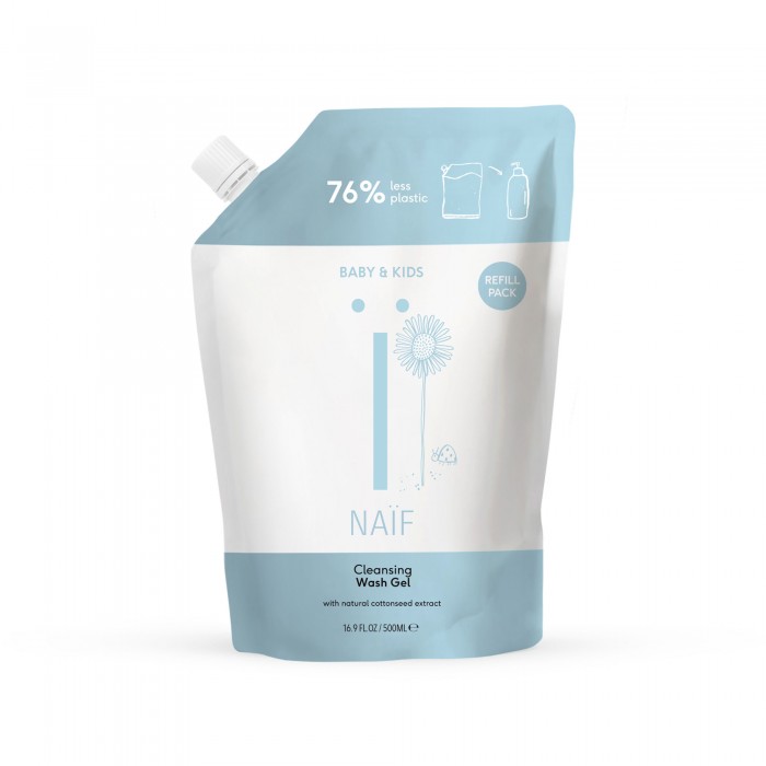 Rezerva pentru gel de dus - Bebelusi si copii - 500 ml - Naïf Rezerva pentru gel de dus - Bebelusi si copii - 500 ml - Naïf