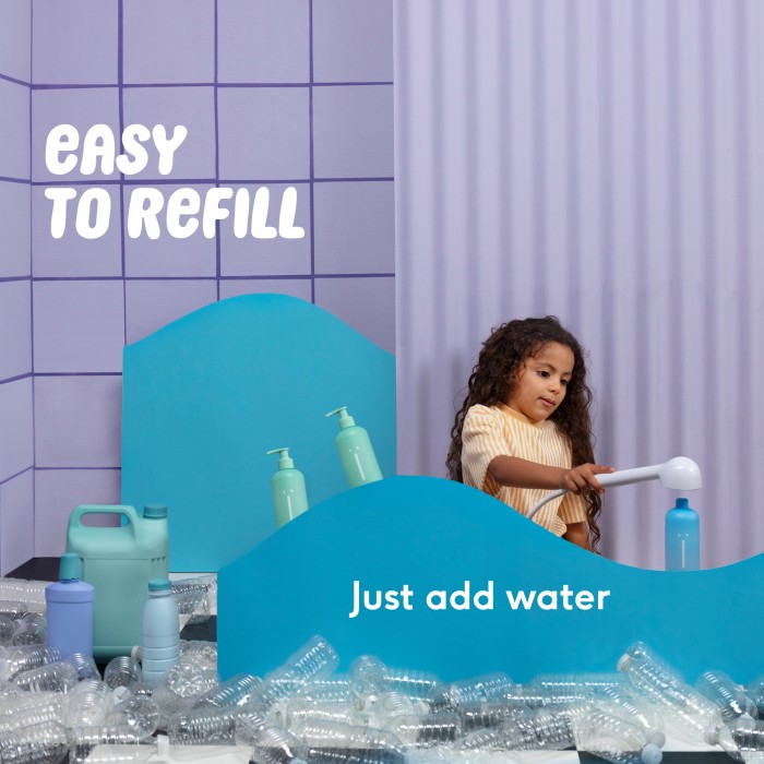 Rezerva eco tip pudra de gel de dus pentru copii - Naïf