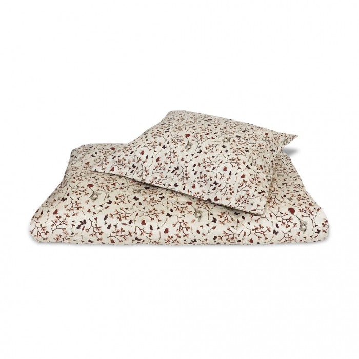 Lenjerie din bumbac organic pentru patut - 70 x 100 cm - Koala Flower - Nuuroo