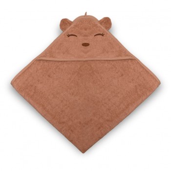 Prosop cu gluga din bumbac organic pentru bebelusi - Cork - Nuuroo Prosop cu gluga din bumbac organic pentru bebelusi - Cork - Nuuroo