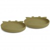 Set 2 farfurii din silicon Akila - Giraffe - Olive Green - Nuuroo