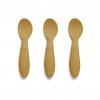 Set 3 lingurite din silicon Ella - Dusty Yellow -  Nuuroo