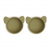 Set 2 boluri din silicon Rosa - Koala - Olive Green - Nuuroo
