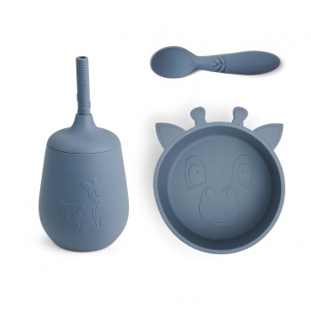 Set pentru masa copilului din silicon Blue - Bering Sea - Nuuroo Set pentru masa copilului din silicon Blue - Bering Sea - Nuuroo
