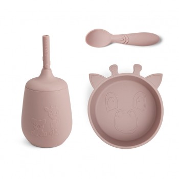 Set pentru masa copilului din silicon Blue - Woodrose - Nuuroo Set pentru masa copilului din silicon Blue - Woodrose - Nuuroo