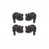 Protectie din silicon pentru masa - Set 4 buc - Tui - Black - Nuuroo