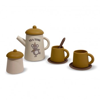 Set de ceai din silicon pentru copii - Sia - Cream Mix - Nuuroo Set de ceai din silicon pentru copii - Sia - Cream Mix - Nuuroo