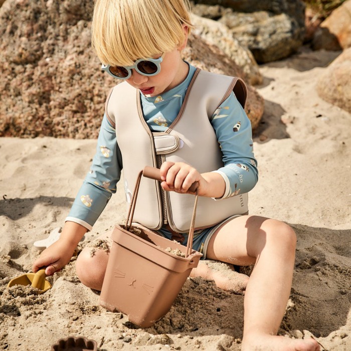Ochelari de soare pentru copii cu protectie UV400 Anna - Dusty Blue - Nuuroo