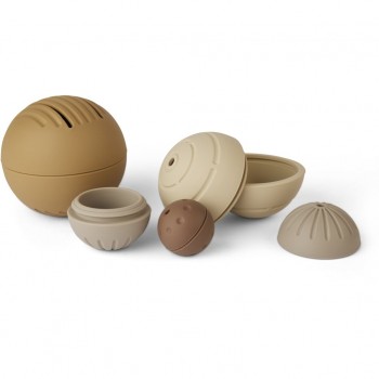 Set de jucarii din silicon pentru baie  Neo - Brown Mix - Nuuroo Set de jucarii din silicon pentru baie  Neo - Brown Mix - Nuuroo