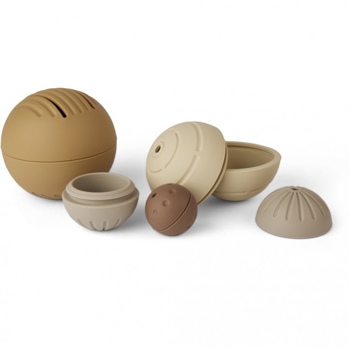 Set de jucarii din silicon pentru baie  Neo - Brown Mix - Nuuroo
