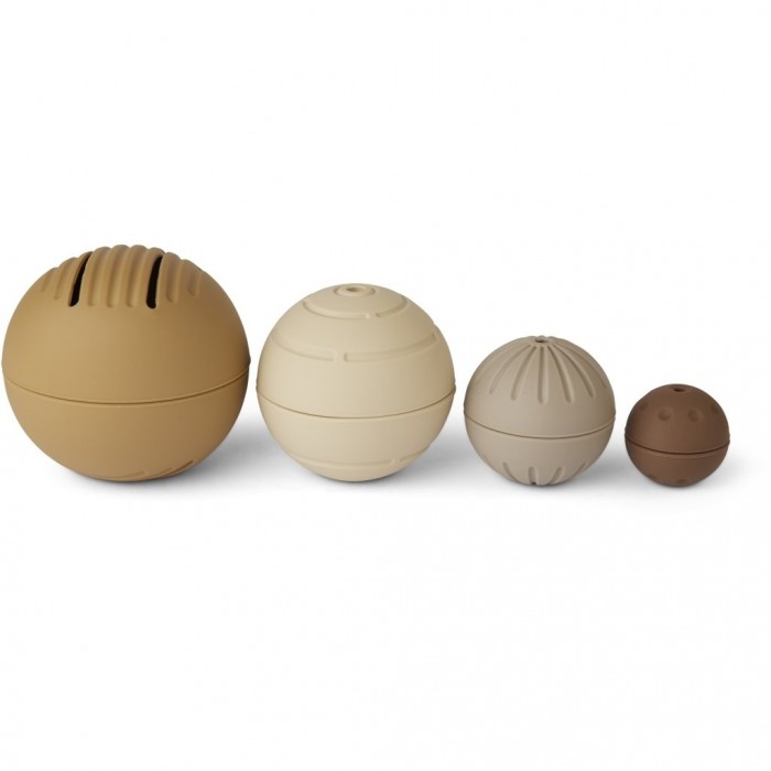 Set de jucarii din silicon pentru baie  Neo - Brown Mix - Nuuroo