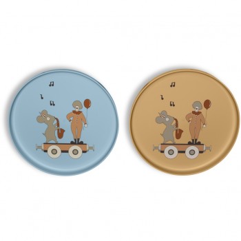 Set 2 farfurii - Pil - Blue Mix - Nuuroo Set 2 farfurii - Pil - Blue Mix - Nuuroo