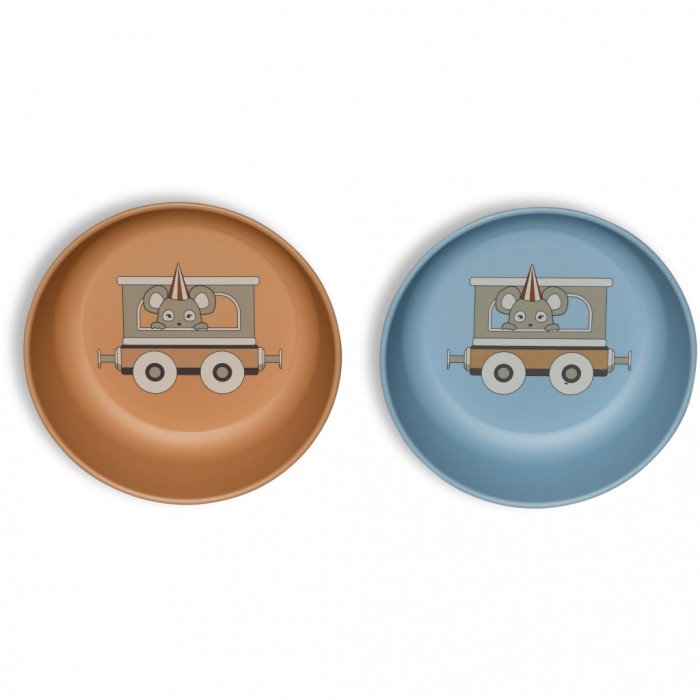 Set 2 farfurii adanci Vallum - Blue Mix - Nuuroo