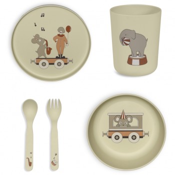 Set pentru masa copilului Marius - 5 piese - Dusty Blue - Nuuroo Set pentru masa copilului Marius - 5 piese - Dusty Blue - Nuuroo