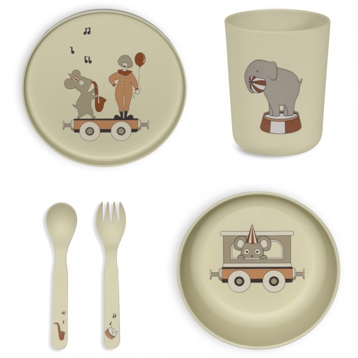 Set pentru masa copilului Marius - 5 piese - Dusty Blue - Nuuroo