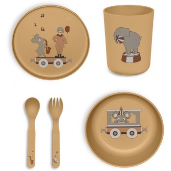 Set pentru masa copilului Marius - 5 piese - Iced Coffee - Nuuroo Set pentru masa copilului Marius - 5 piese - Iced Coffee - Nuuroo