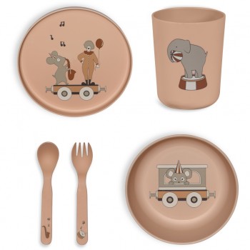 Set pentru masa copilului Marius - 5 piese - Rose Dust - Nuuroo Set pentru masa copilului Marius - 5 piese - Rose Dust - Nuuroo