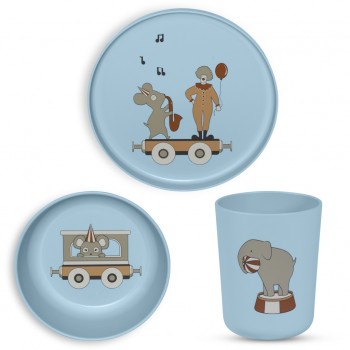 Set pentru masa copilului Milas - 3 piese - Dusty Blue - Nuuroo Set pentru masa copilului Milas - 3 piese - Dusty Blue - Nuuroo