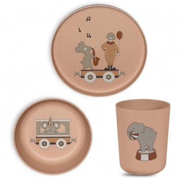 Set pentru masa copilului Milas - 3 piese - Rose Dust - Nuuroo Set pentru masa copilului Milas - 3 piese - Rose Dust - Nuuroo