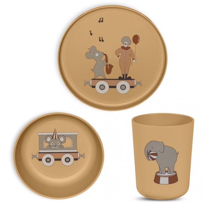 Set pentru masa copilului Milas - 3 piese - Iced Coffee - Nuuroo