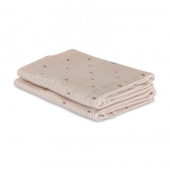 Muselina din bambus Josefine - set 2 bucati - Stripe bow - Nuuroo