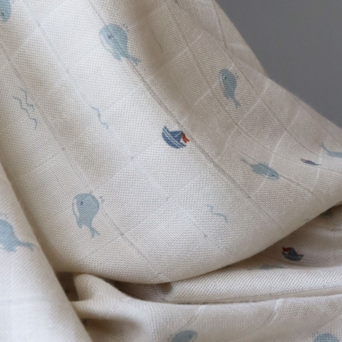 Muselina din bambus Valentin - Ocean - Nuuroo