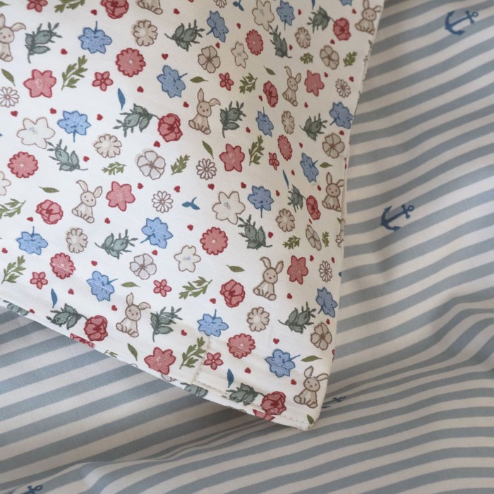 Lenjerie din bumbac organic pentru patut - 70 x 100 cm - Koala Flower - Nuuroo