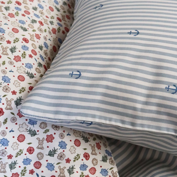 Lenjerie din bumbac organic pentru patut - 70 x 100 cm - Koala Flower - Nuuroo