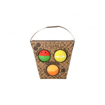 Minge senzoriala - set 3 bucati - Fruit Salad - Oli & Carol Minge senzoriala - set 3 bucati - Fruit Salad - Oli & Carol