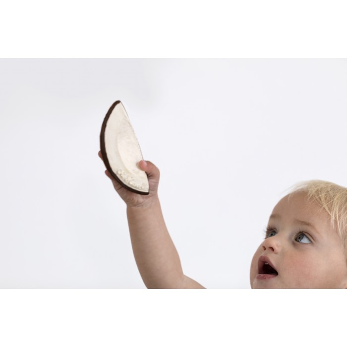 Jucarie de dentitie din cauciuc natural - Coco the Coconut - Oli & Carol