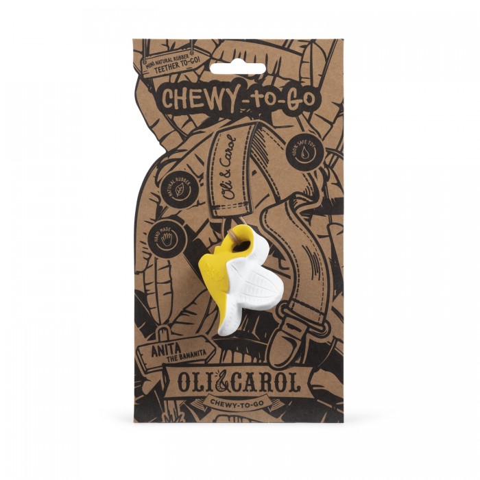 Jucarie de dentitie din cauciuc natural mini - Anita the Bananita - Oli & Carol