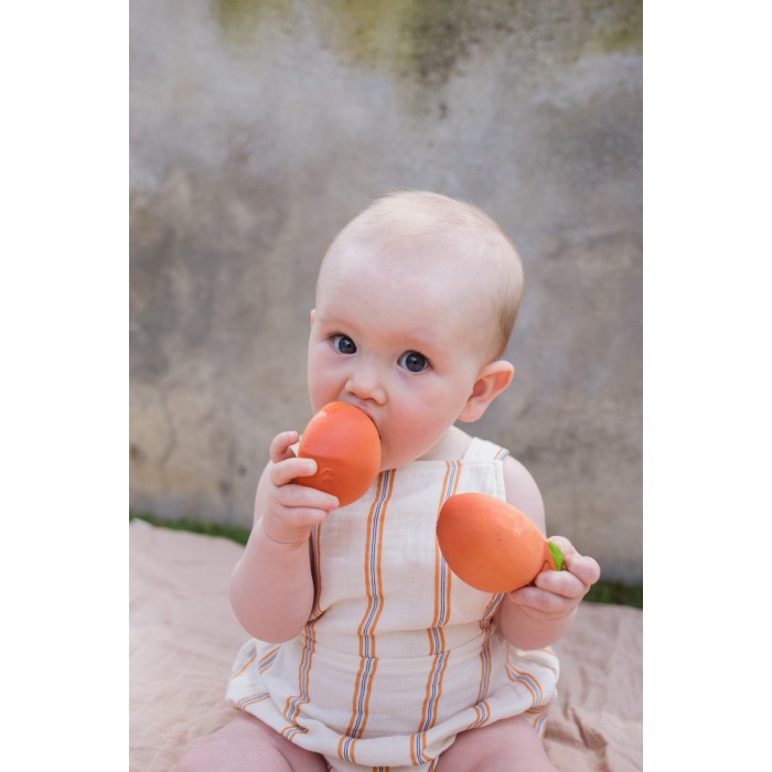 Jucarie de dentitie din cauciuc natural - Palm Peach - Oli & Carol
