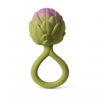 Jucarie zornaitoare de dentitie din cauciuc natural - Artichoke - Oli & Carol Jucarie zornaitoare de dentitie din cauciuc natural - Artichoke - Oli & Carol
