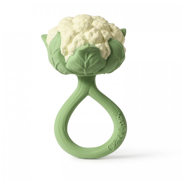 Jucarie zornaitoare de dentitie din cauciuc natural - Cauliflower - Oli & Carol