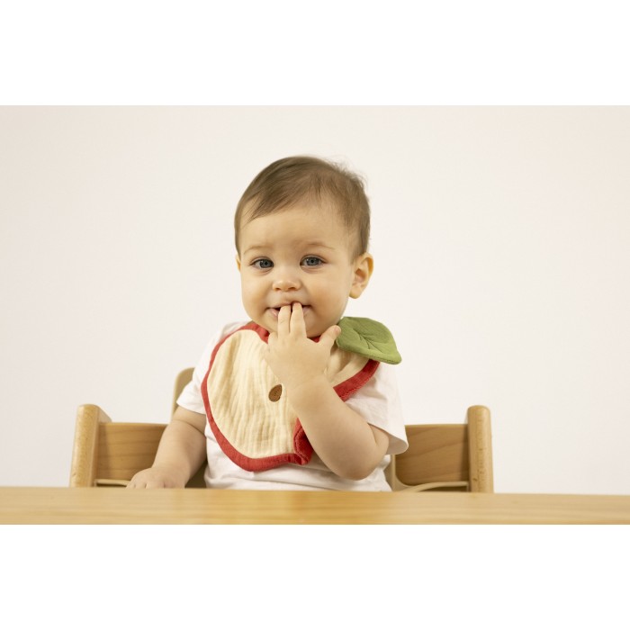 Baveta bandana din bumbac organic - Pepa The Apple  - Oli & Carol