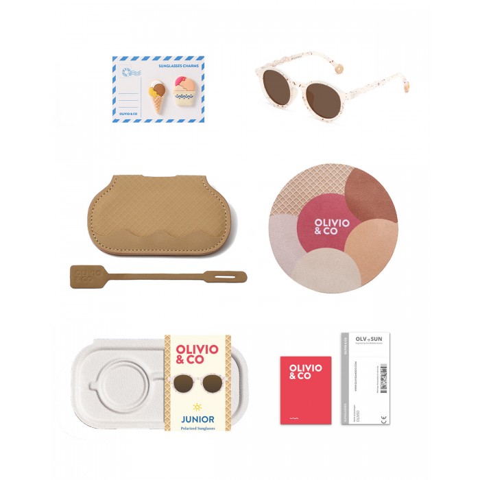 Ochelari de soare cu lentile polarizate - 3-5 ani - Gelato Summer-Vanilla Brownie - Olivio & Co