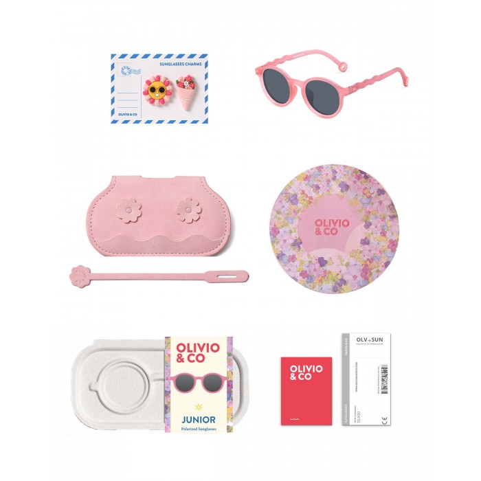 Ochelari de soare cu lentile polarizate - 5-12 ani - Creative Oval - Flower Stall/Rock Rose - Olivio&Co