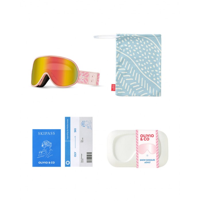 Ochelari pentru SKI - 12 ani + - Snowflake Pink - Olivio&Co