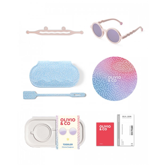 Ochelari de soare cu lentile polarizate - 1-3 ani - Clasic - Coral Blush - Olivio & Co