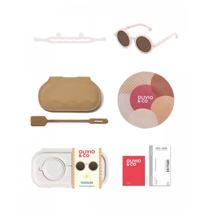 Ochelari de soare cu lentile polarizate - 1-3 ani - Gelato Summer - Vanilla Brownie - Olivio & Co