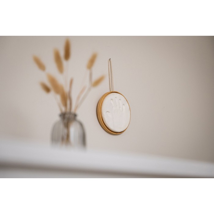 Kit amprenta cu rama din lemn rotunda - Keepsake - Petit Artichaut