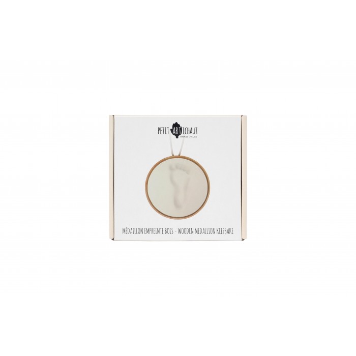 Kit amprenta cu rama din lemn rotunda - Keepsake - Petit Artichaut