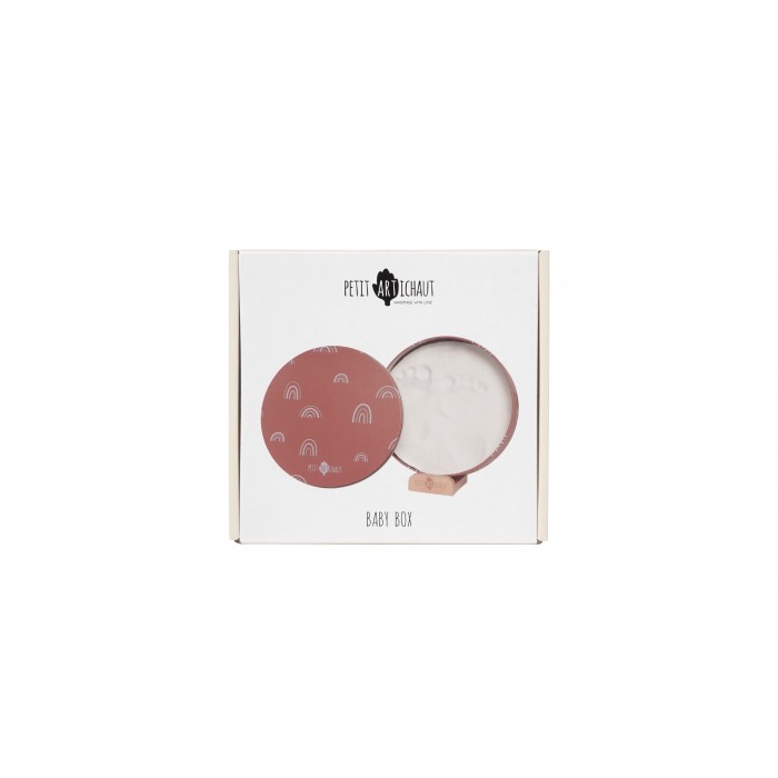 Cutie cu kit amprenta pentru bebelusi - Rainbow Terracotta - Petit Artichaut