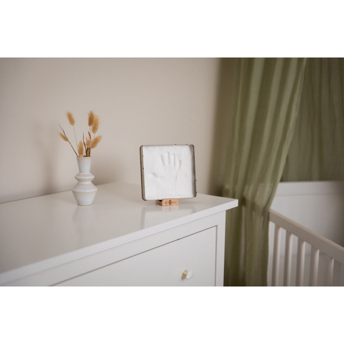 Cutie cu kit amprenta pentru bebelusi Square - PRETTY HEARTS - Petit Artichaut